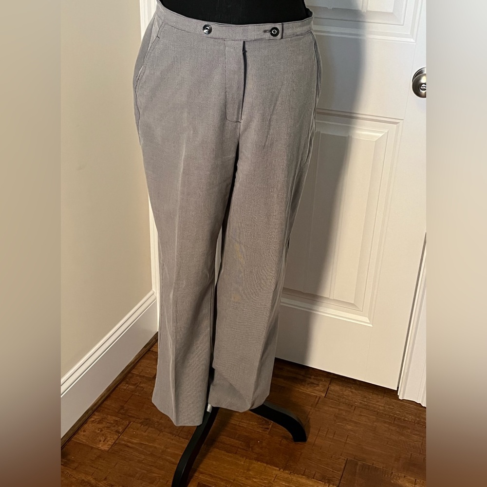 Investments, size 8S black/white tweed or houndstooth trousers
